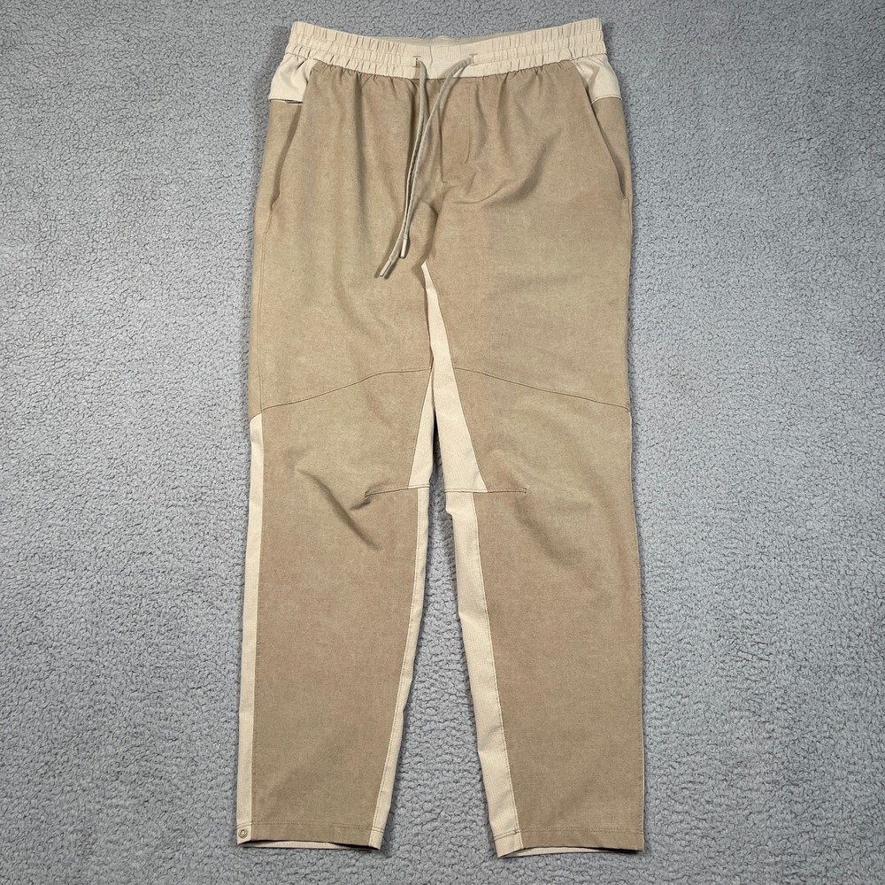 Lululemon License to Train Pants Mens L Riverstone Khaki Athleisure Yoga Jogger - Picture 2 of 16